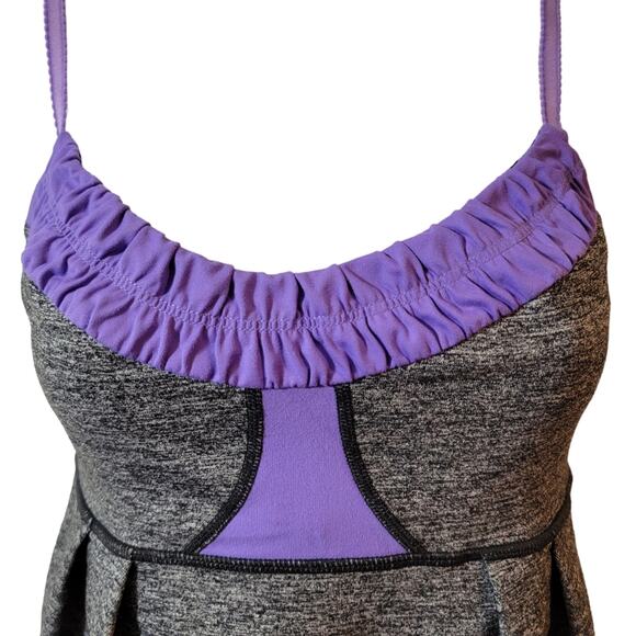Lululemon Yogi Dance Strap Tank Top Grey/Purple Size 6 - Picture 4 of 7